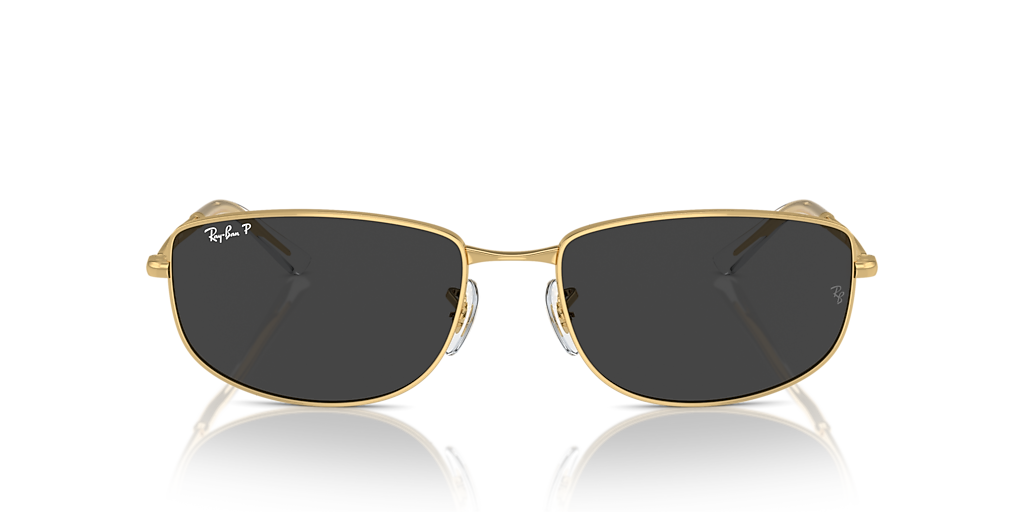 Ray-Ban RB3732 XXL (59 - 18) with Black lenses and Gold frame