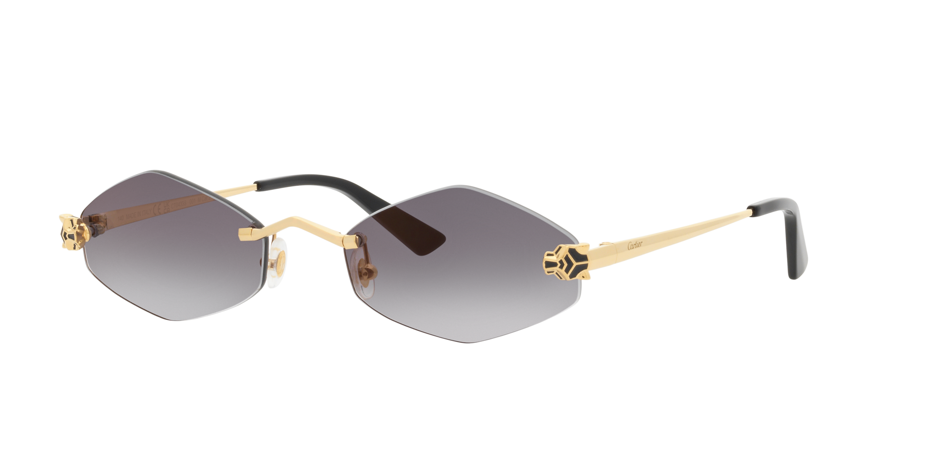 Cartier Femme Sunglass CT0433S - Couleur du Monture: Or, Couleur de Lentille: Gris