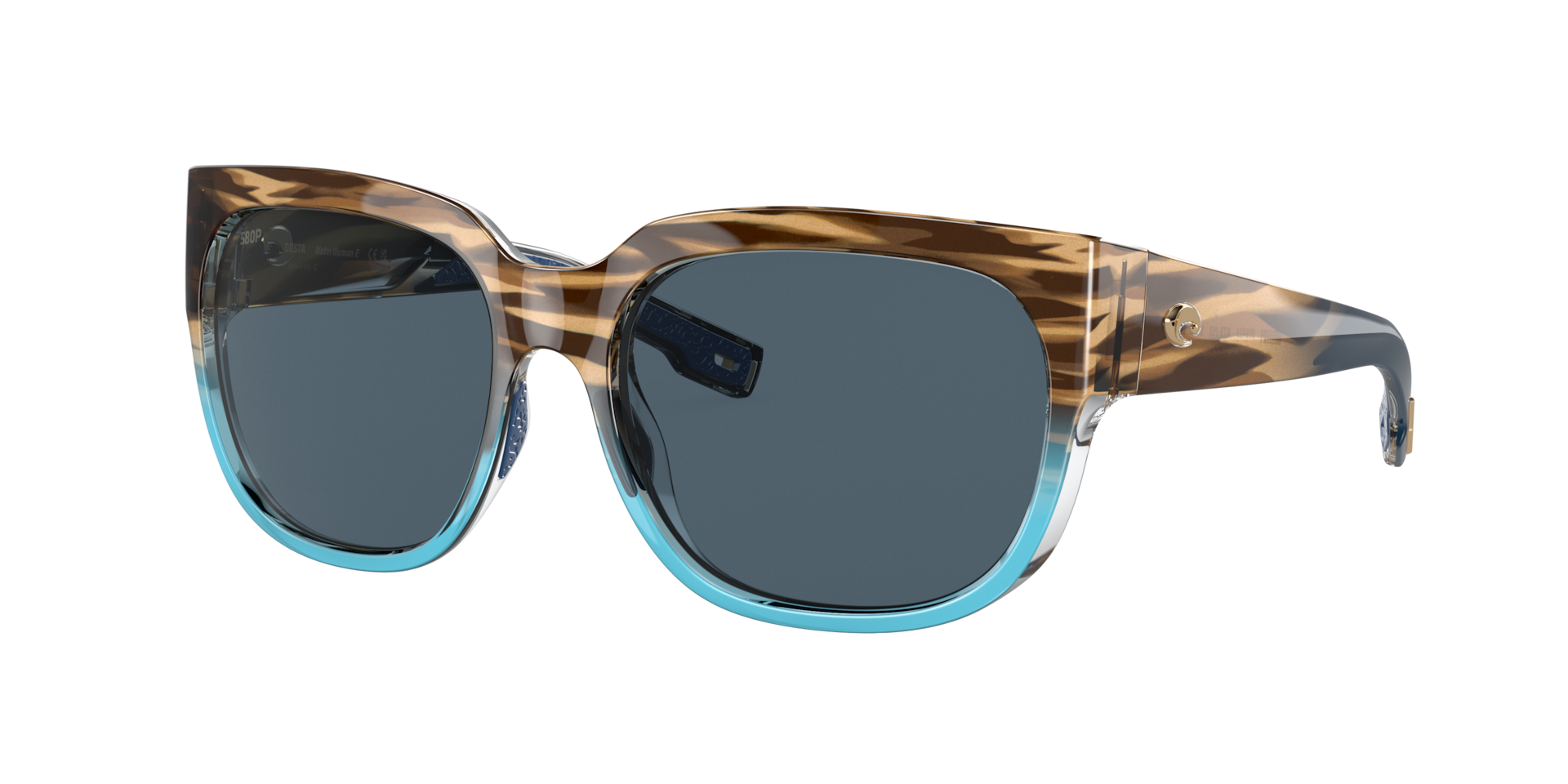 Costa Femme Sunglass Waterwoman 2 - Couleur du Monture Thazard brillant Couleur de Lentille Gris 99 €