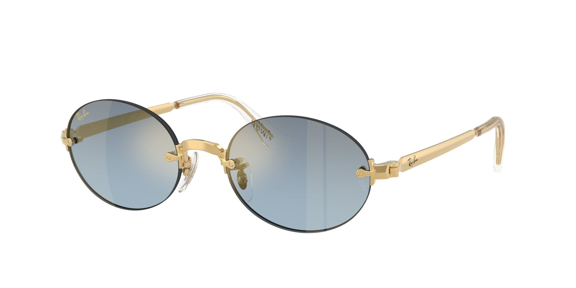 Ray-Ban Unisex Sunglass RB3929 By A$AP Rocky -  Framekleur: Arista goud, Lenskleur: Blauw gradiënt donkergrijs