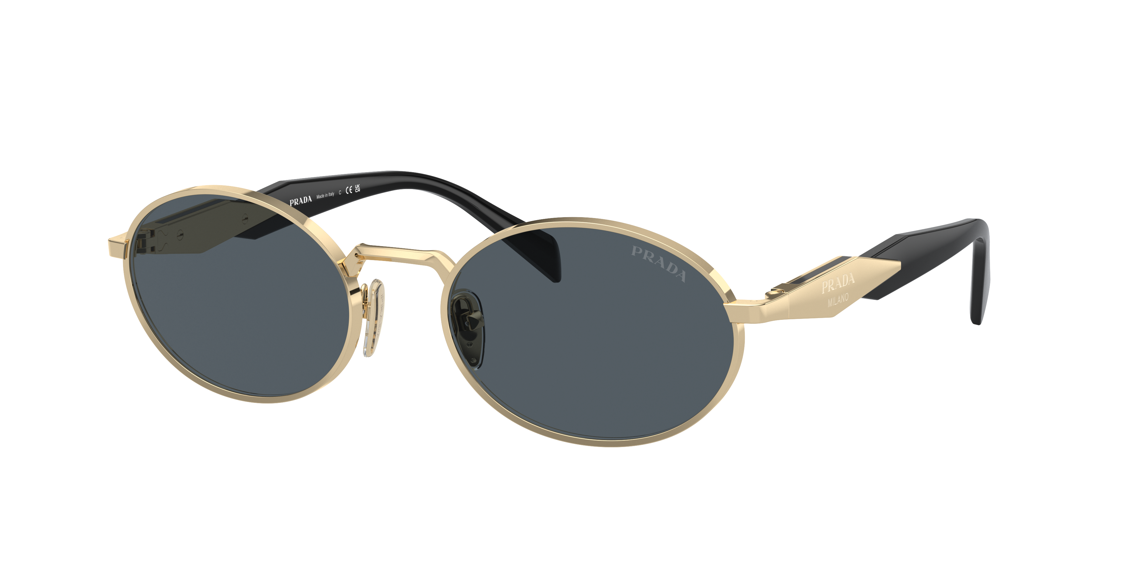 Prada PR 65ZS L (55 - 20) with Grey lenses and Gold frame