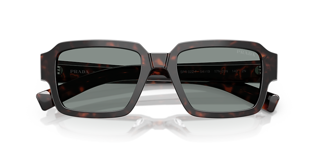 Prada PR 02ZSF M (54 - 19) with Blue lenses and Tortoise frame