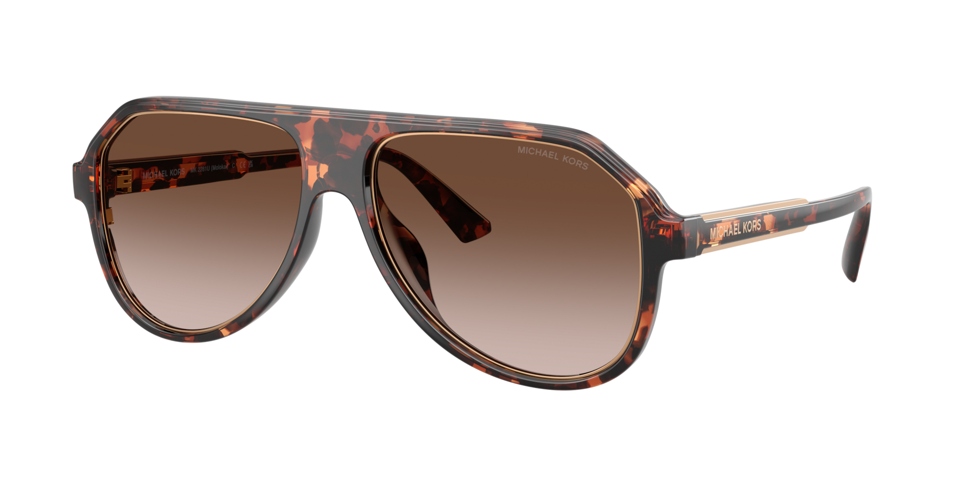 Michael Kors Homme Sunglass Molokai - Couleur du Monture caille de tortue fonce Couleur de Lentille Dgrad Smoke 158 €