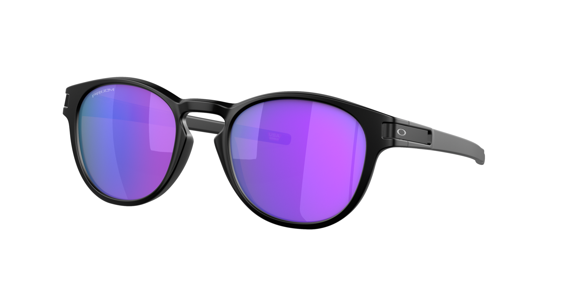 Oakley Hombre Sunglass Latch™ - Color del Marco: Negro Mate, Color de la Lente: Prizm Violet