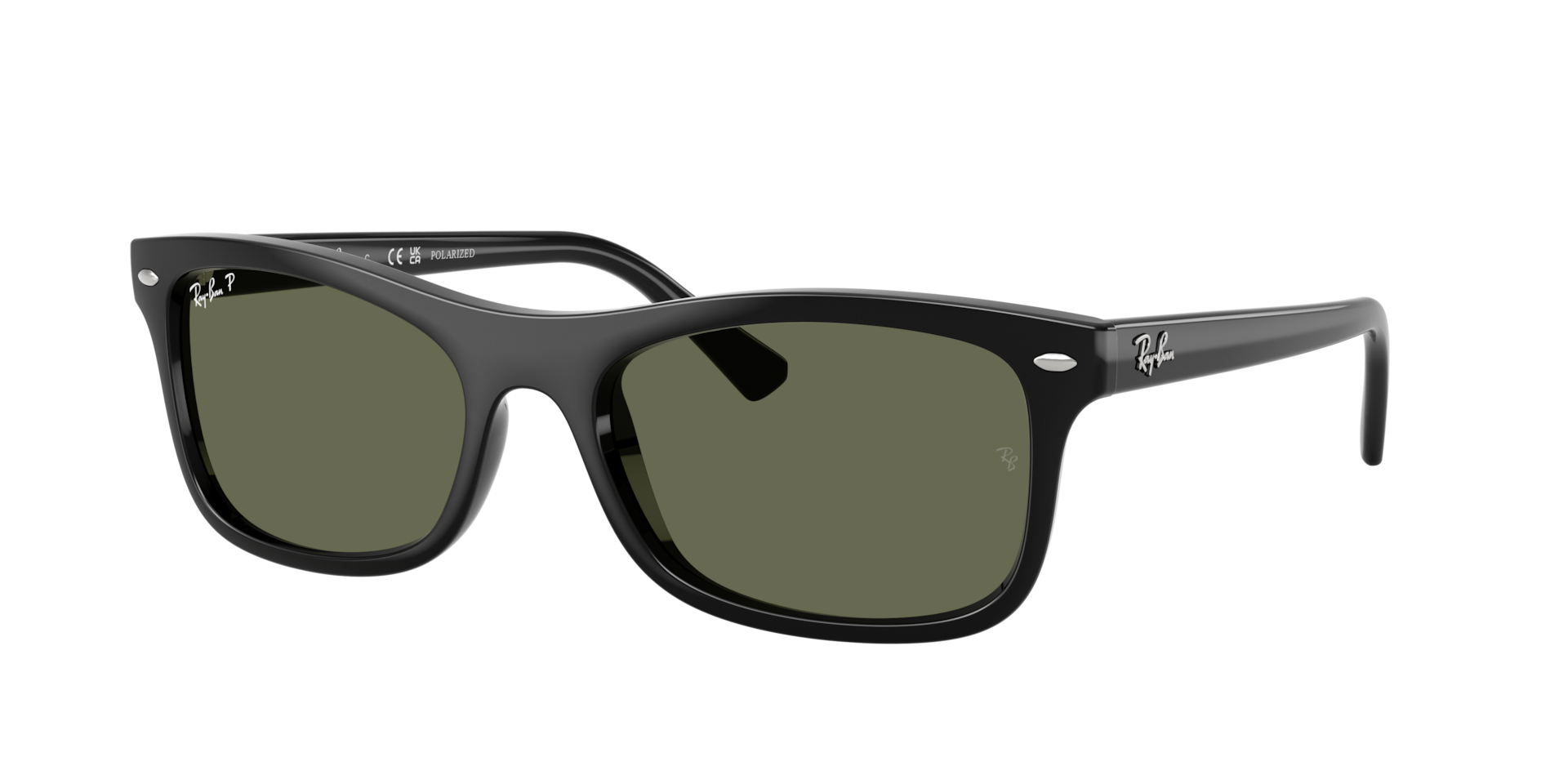 Ray-Ban Unisex Sunglass RB2226 - Rahmenfarbe: Schwarz, Linsenfarbe: Grün Polarized
