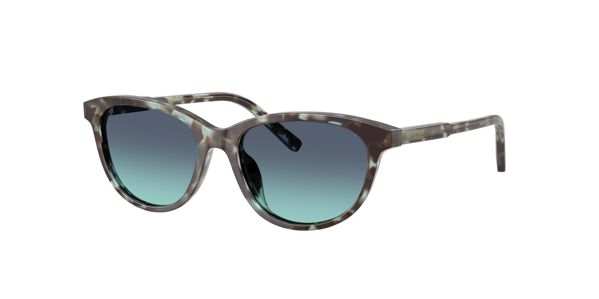 Dolce&Gabbana Unisex Sunglass DX4010 - Rahmenfarbe: Havana Blau, Linsenfarbe: Azurblau Verlauf Dunkelblau