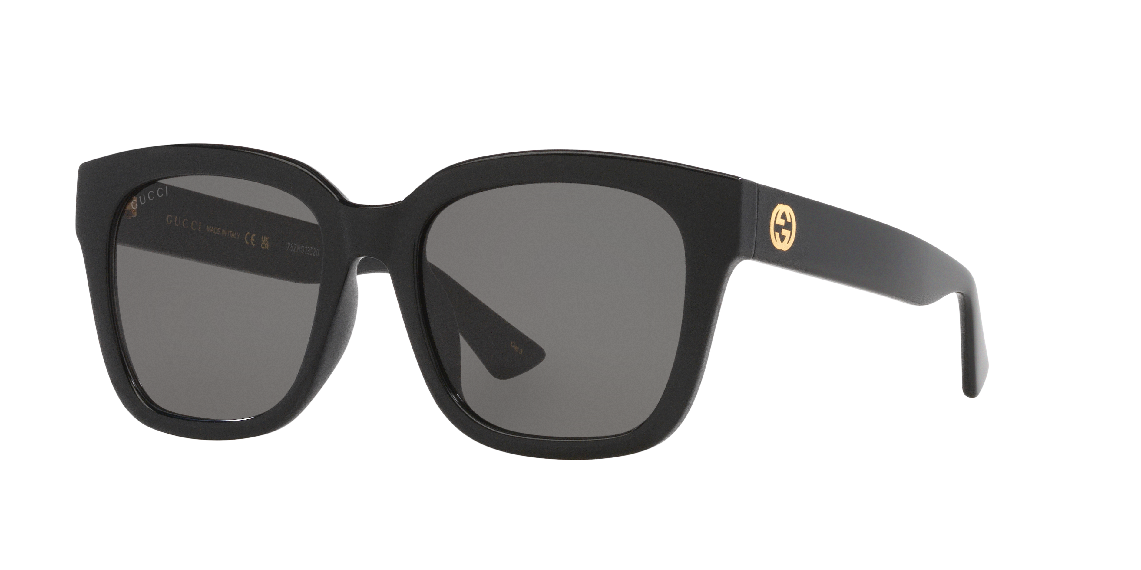 Gucci GG1338SK M (54 - 19) with Grey lenses and Black frame