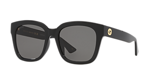 Gucci GG0341S M (56 - 17) with Grey lenses and Black frame