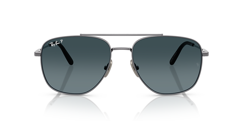 Ray-Ban William Titanium XL (59 - 17) with Blue lenses and Grey