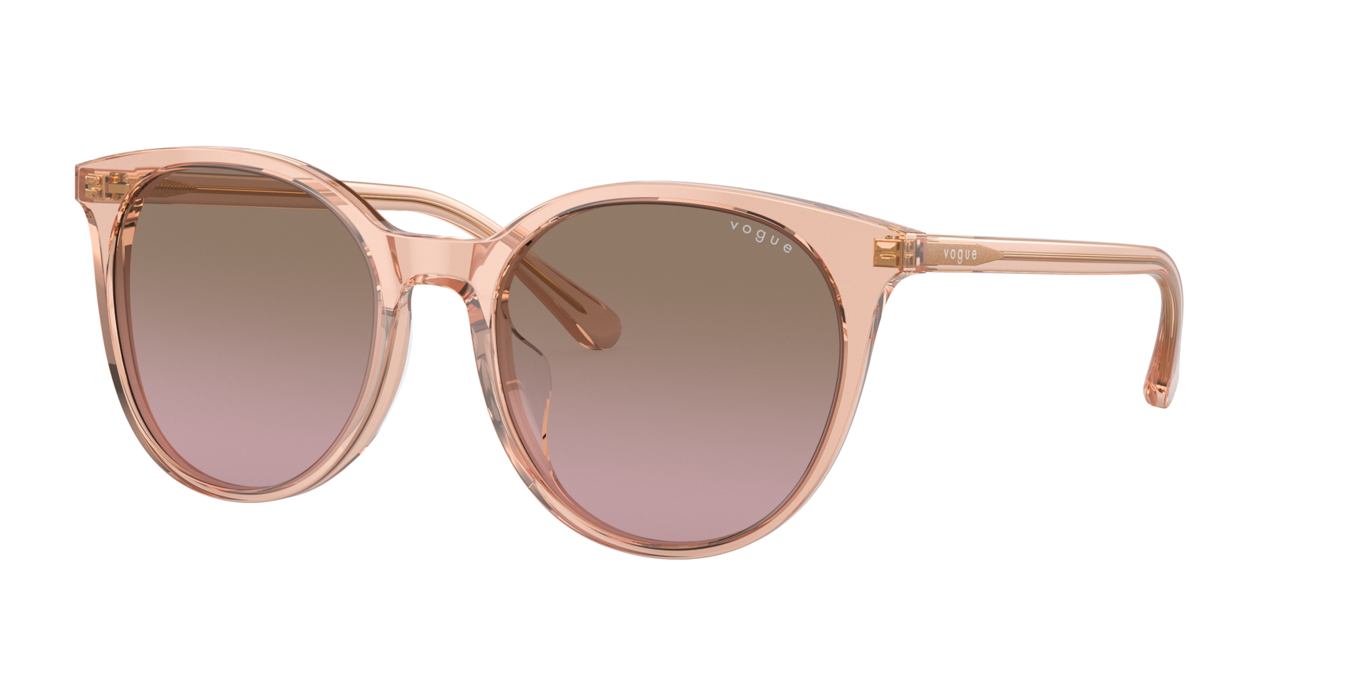 Vogue Eyewear Women's Pink/Brown Vo5468sd 295414 Woman Sunglasses Acetate Round Normal Shaded - Image 2