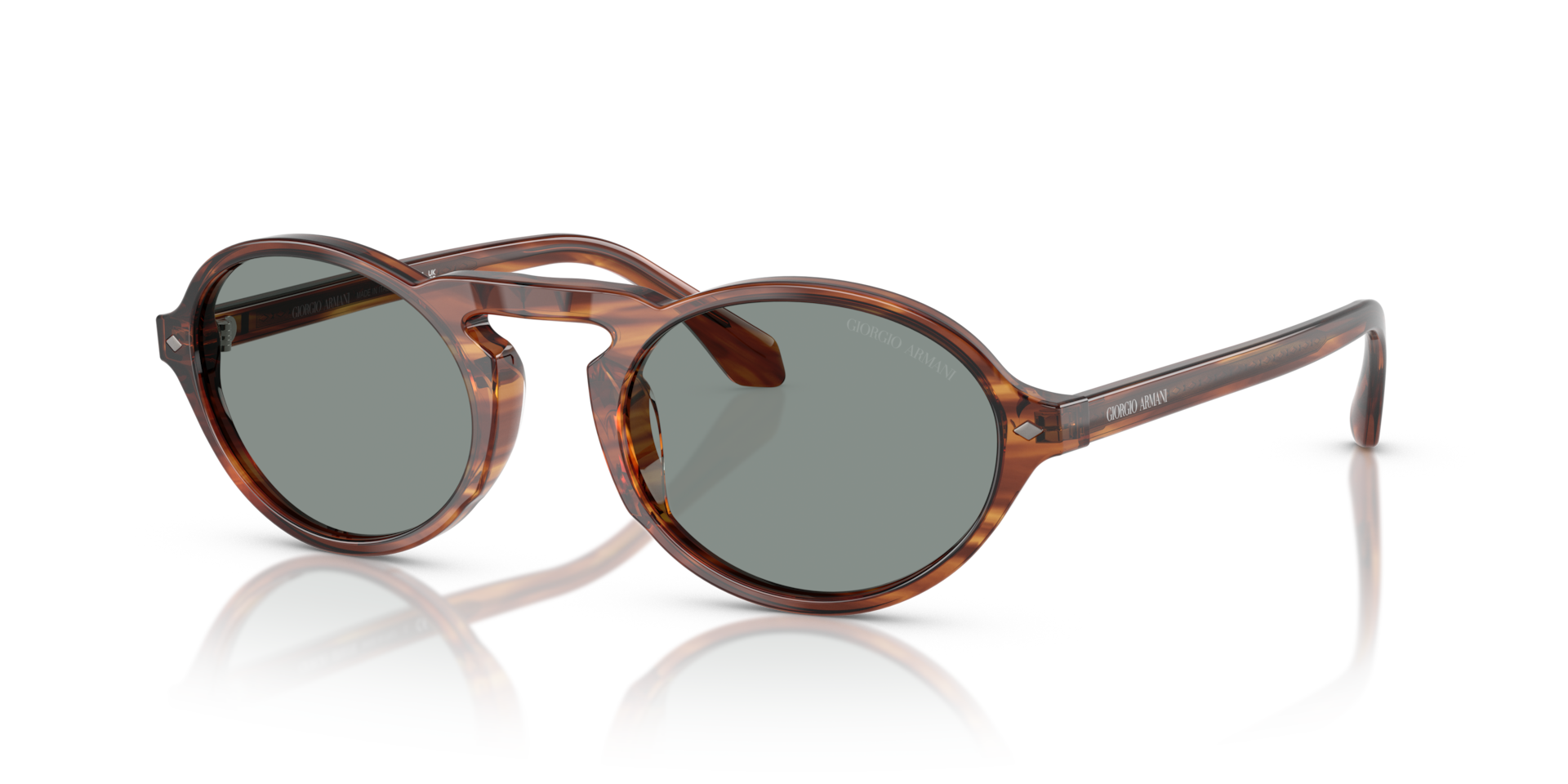 Giorgio Armani AR8219U M (52 - 22) with Blue lenses and Tortoise