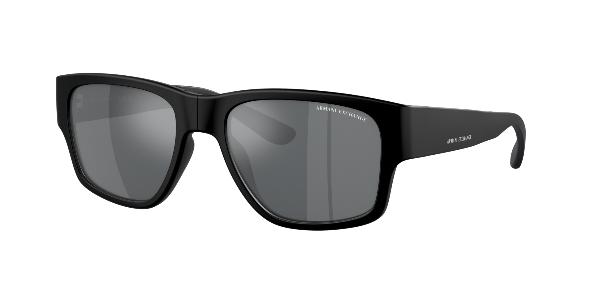 Armani Exchange Man Sunglass AX4141SU -  Frame color: Matte Black, Lens color: Light Grey Mirror Black