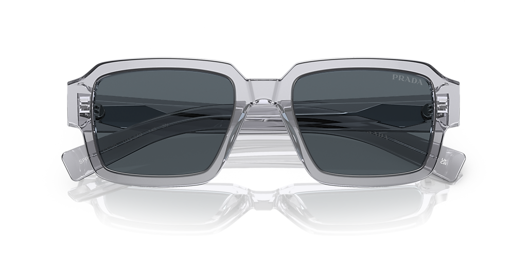 Prada PR 02ZS S (52 - 20) with Blue lenses and Grey frame