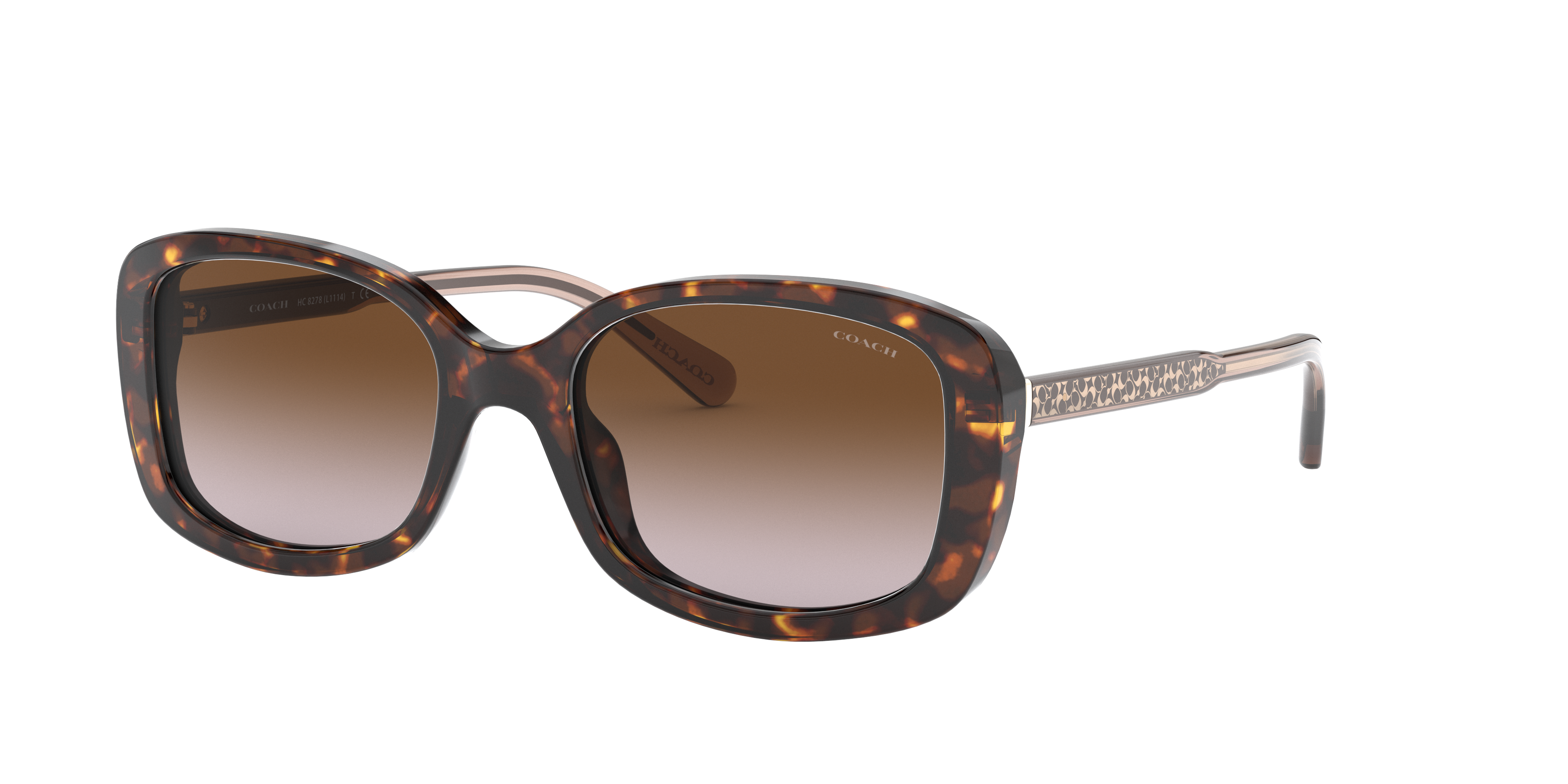 Coach Woman Sunglass L1114 -  Frame color: Dark Tortoise, Lens color: Brown Gradient