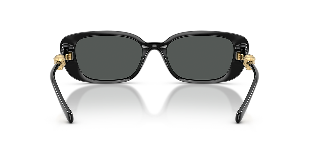 Versace Women Sunglasses Black Grey Rectangle VE4504D GB1/87 NEW AUTHENTIC Versace VE4504D L (56 - 18) with Grey lenses and Black frame  main image 3