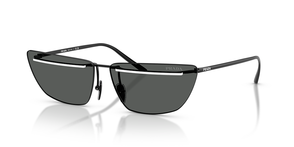 Prada PR C52S M (64 - 13) with Grey lenses and Black frame