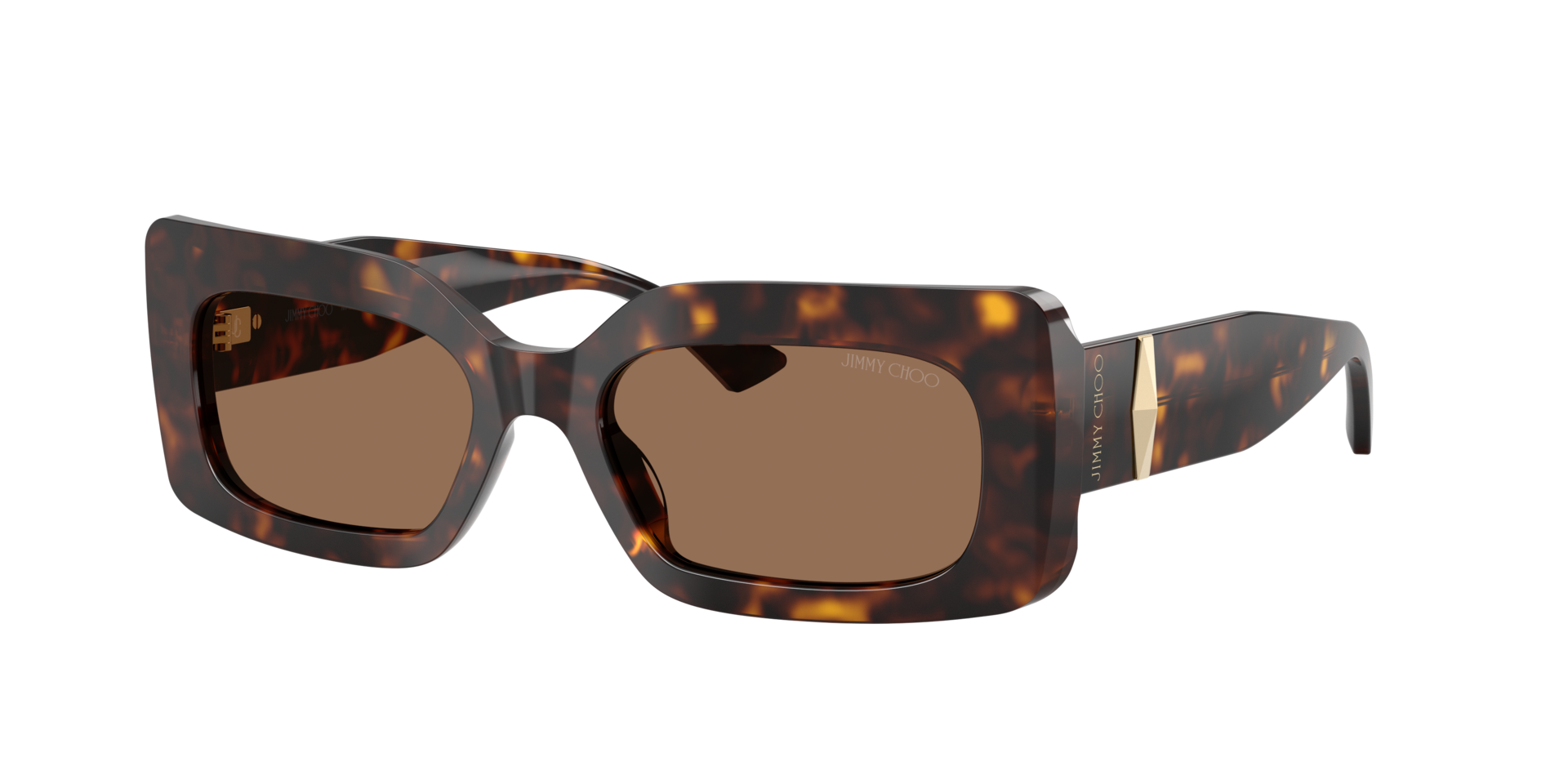 Jimmy Choo Femme Sunglass JC5067 - Couleur du Monture: Havana, Couleur de Lentille: Marron foncé