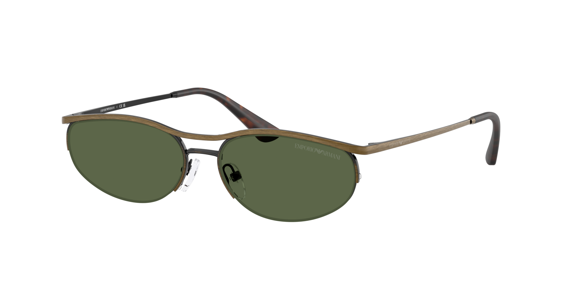 Emporio Armani Gold/Green Ea2180 344671 Man Sunglasses Metal Round Normal - Image 2