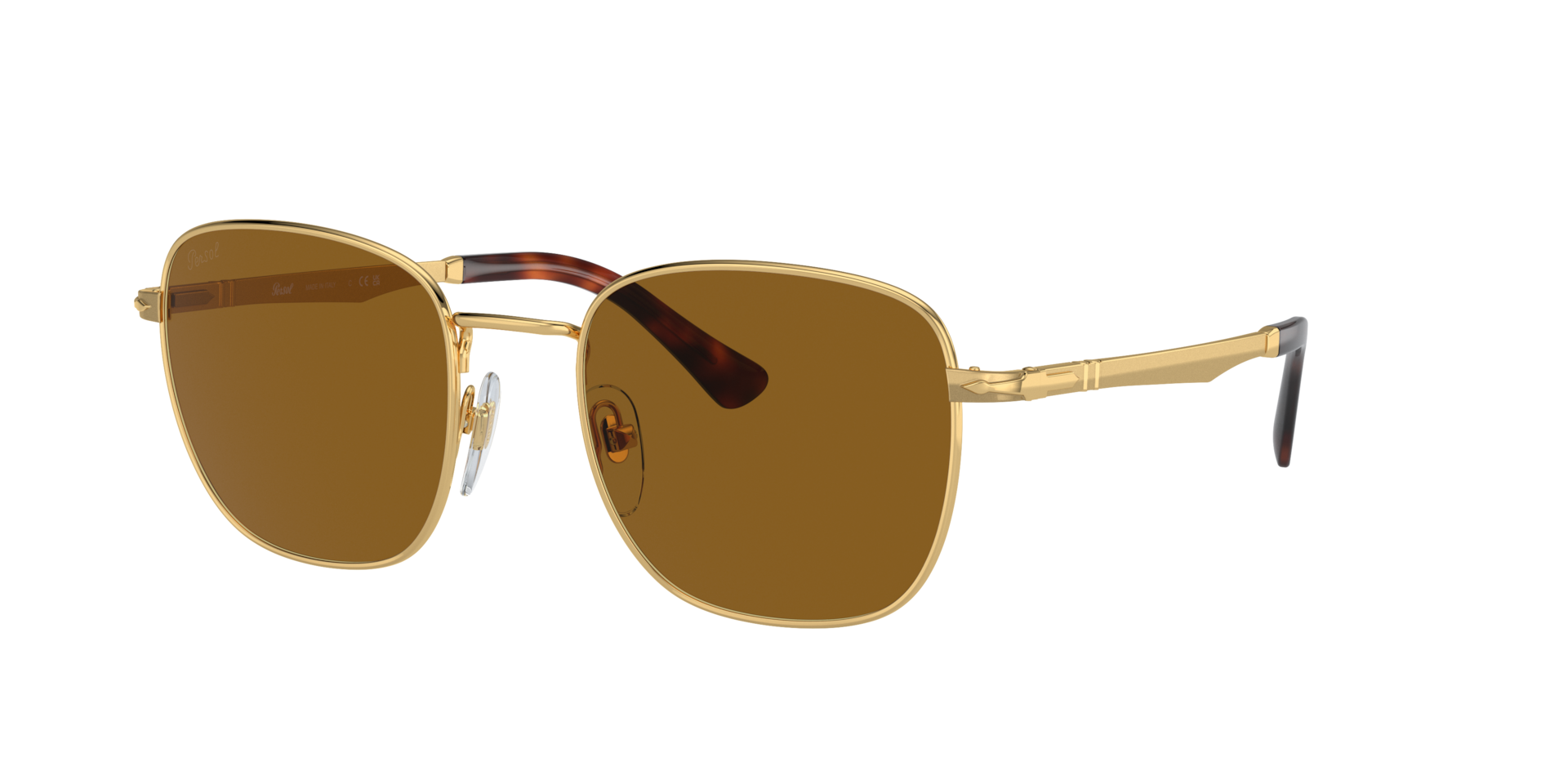 Persol Unisex Sunglass PO2497S - Couleur du Monture Or Couleur de Lentille Brun 110 €