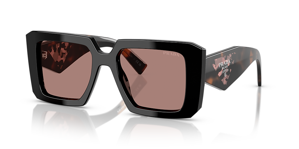 Prada PR 23YS XS (51 - 19) with Brown lenses and Black frame
