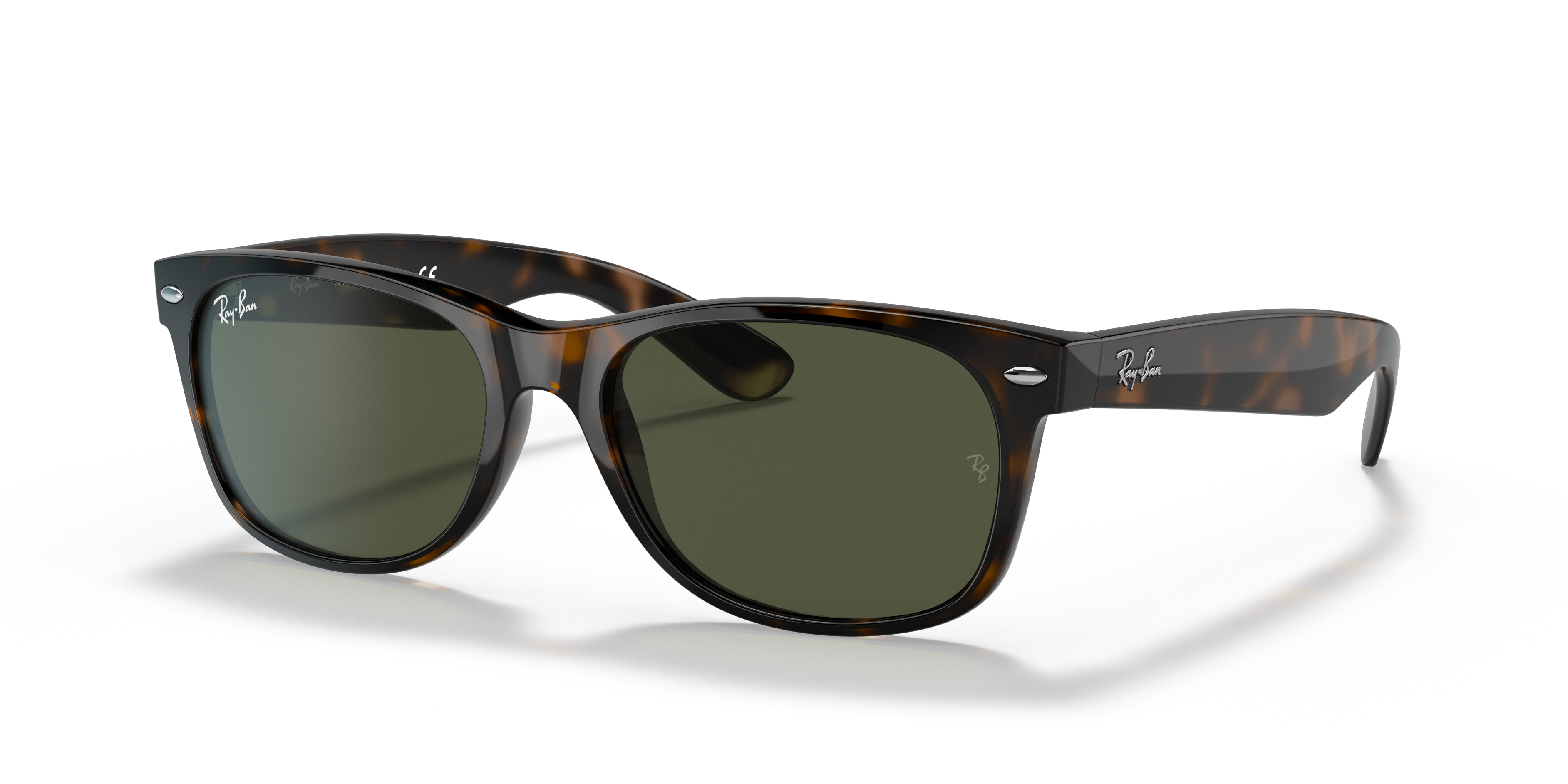 小物 Ray-Ban 2132-F NEW WAYFARER Ray-Ban New Wayfarer Classic M (55 - 18) with Green lenses and