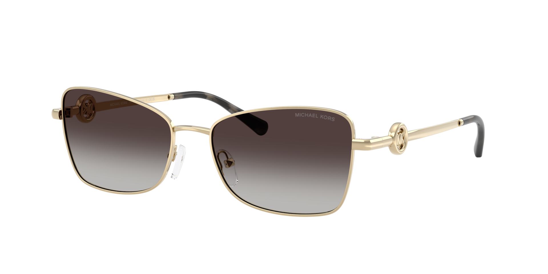 Michael Kors Femme Sunglass Andros - Couleur du Monture: Doré clair, Couleur de Lentille: Dégradé Gris
