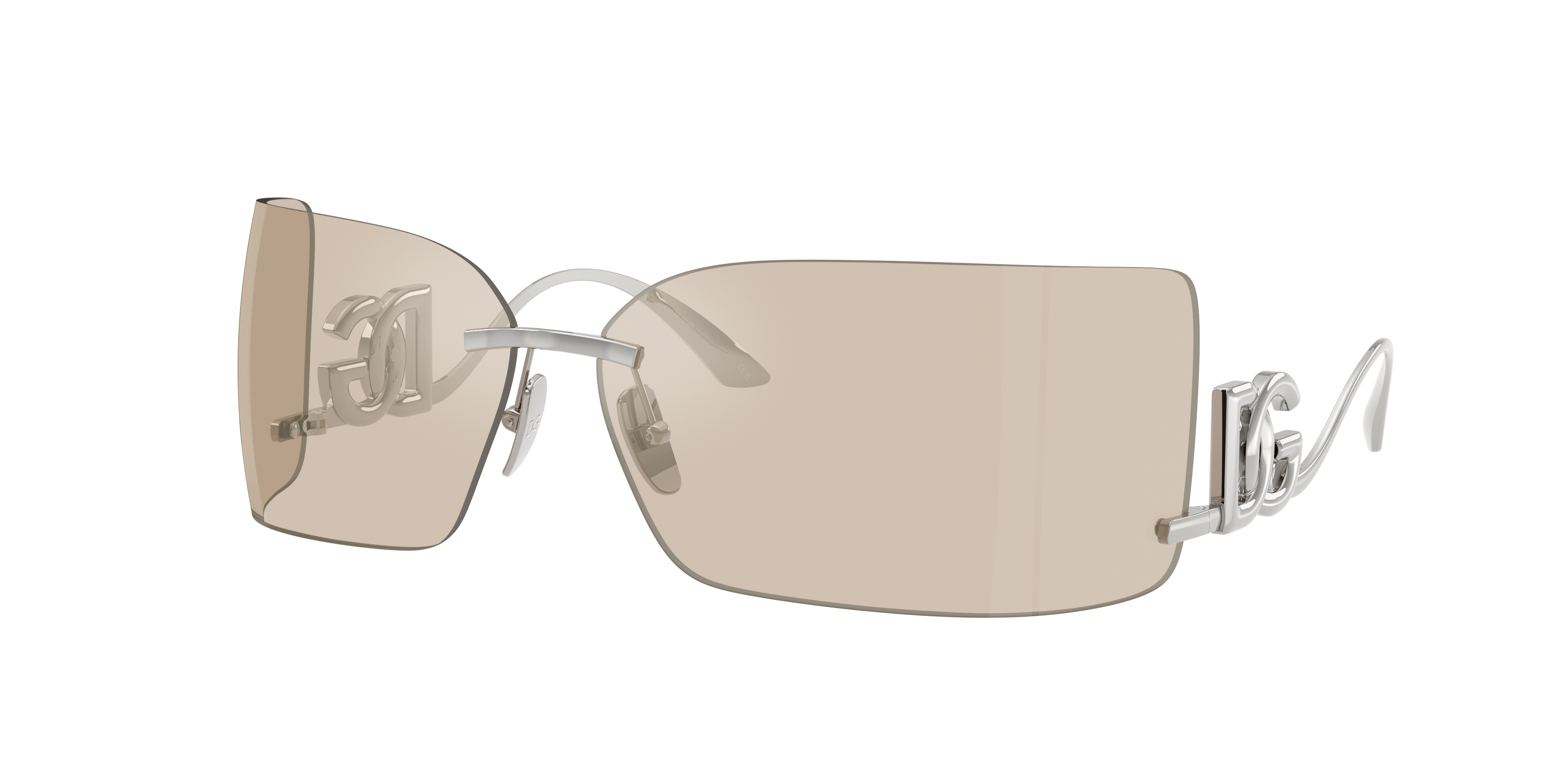 Dolce&Gabbana Woman Sunglass DG2319 -  Frame color: Silver, Lens color: Ivory Mirror Flash