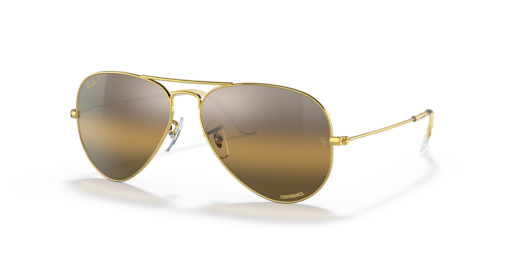 Ray-Ban Aviator Polarized+ Lenses XL (58 - 14) with Brown lenses