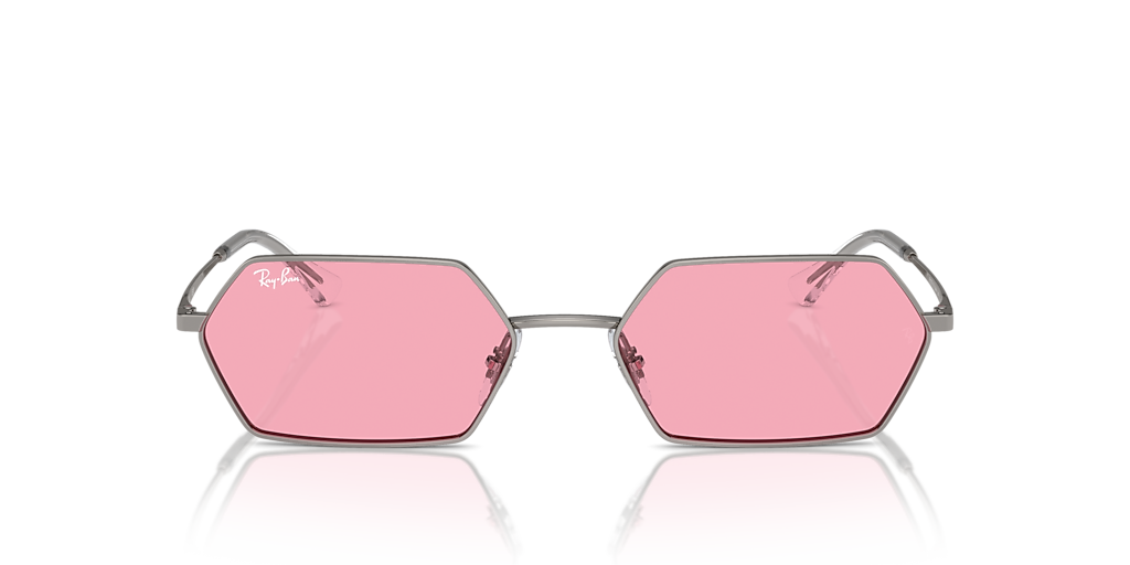 yyy　rays Ray-Ban Yevi Bio-Based XL (58 - 18) with Pink lenses and Grey