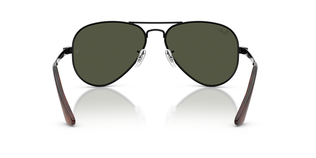 Ray-Ban AVIATOR MAX XL (58 - 16) with Green lenses and Black frame