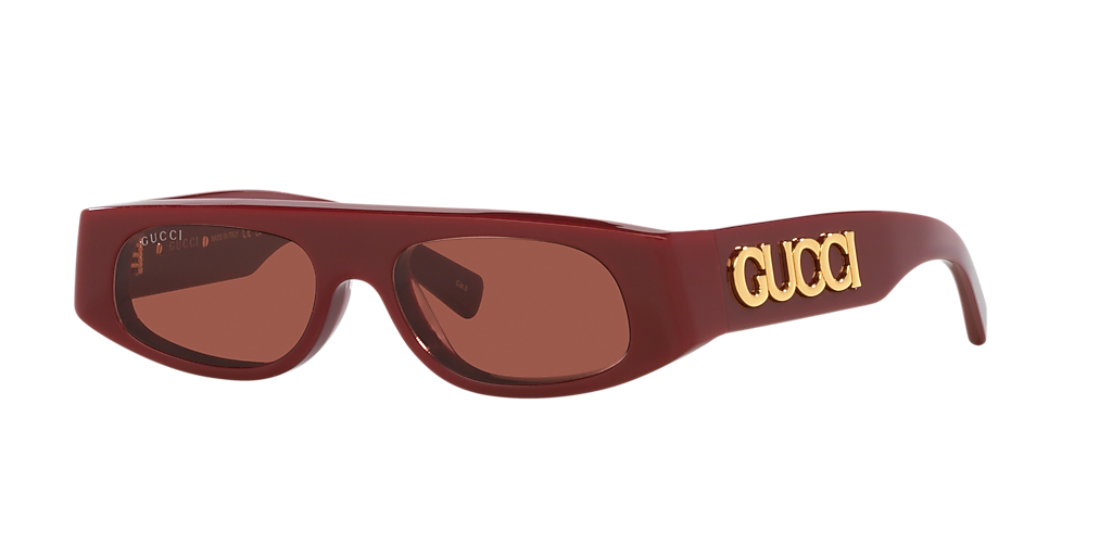 GUCCI GG サンバイザー M Gucci GG1771S XS (51 - 16) with Brown lenses and Red frame