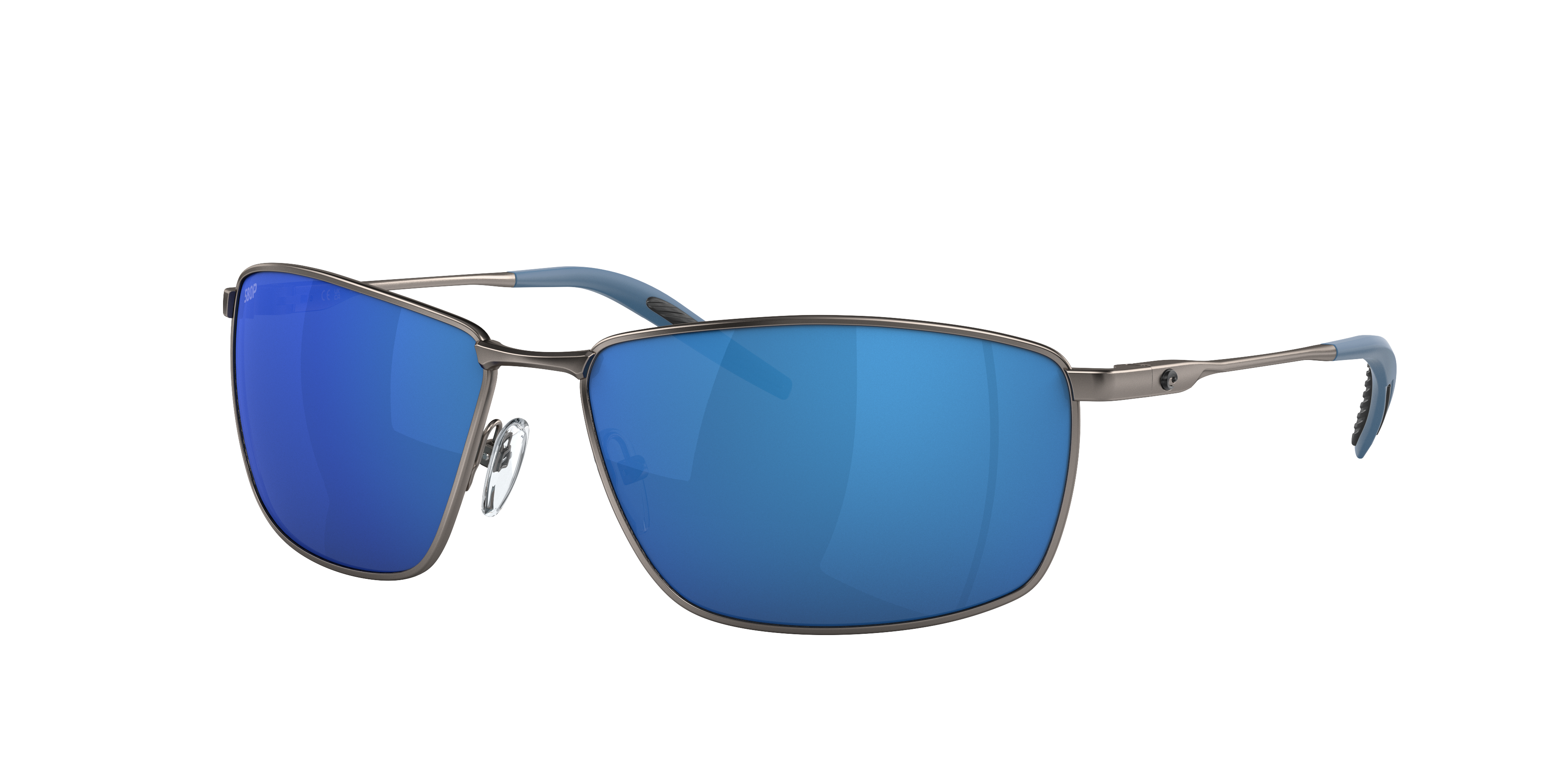 Costa Man Sunglass Turret -  Frame color: Matte Dark Gunmetal, Lens color: Blue Mirror