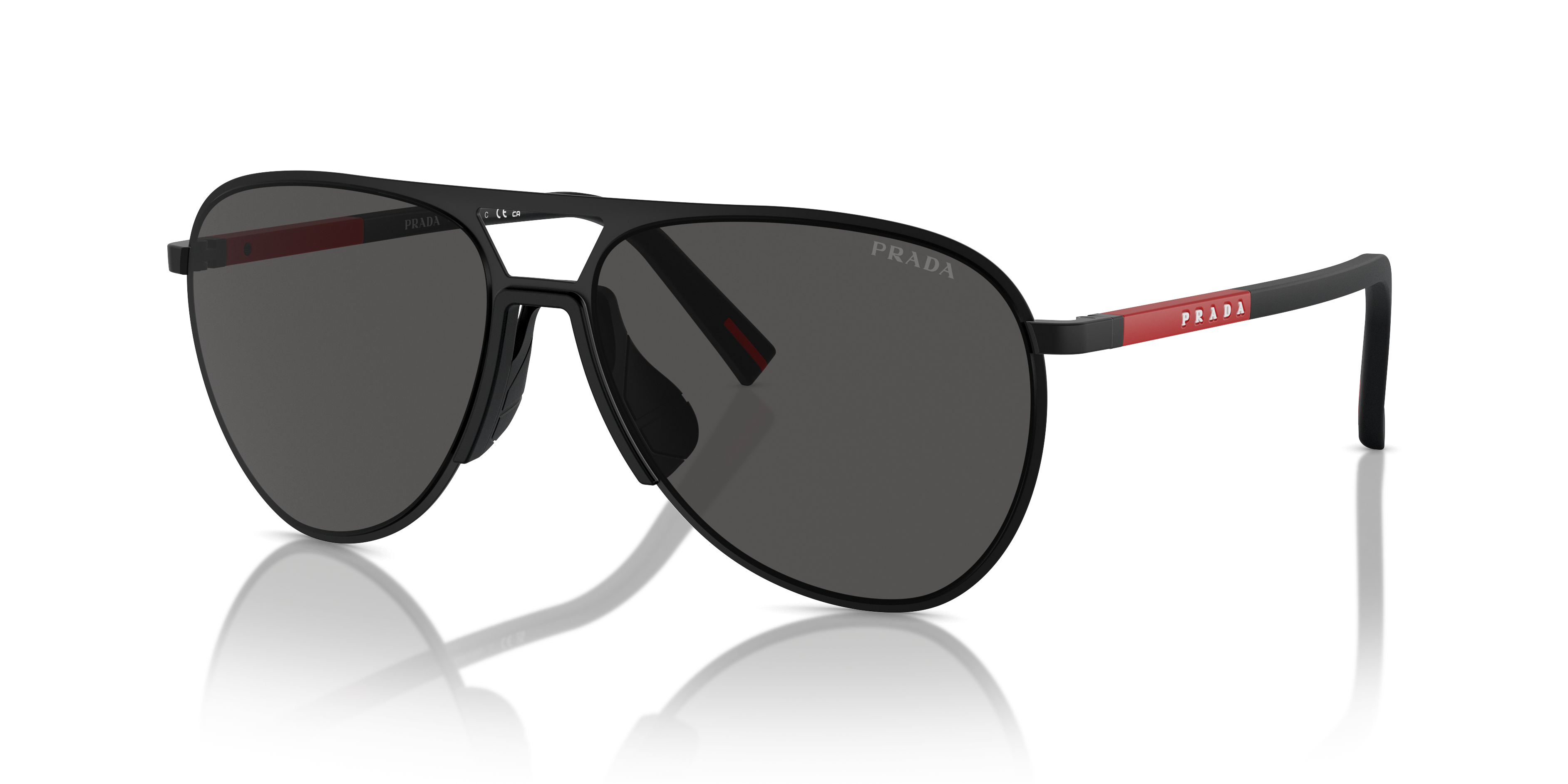 プラダ Prada Linea Rossa PS 53ZS XL (59 - 15) with Grey lenses and Black