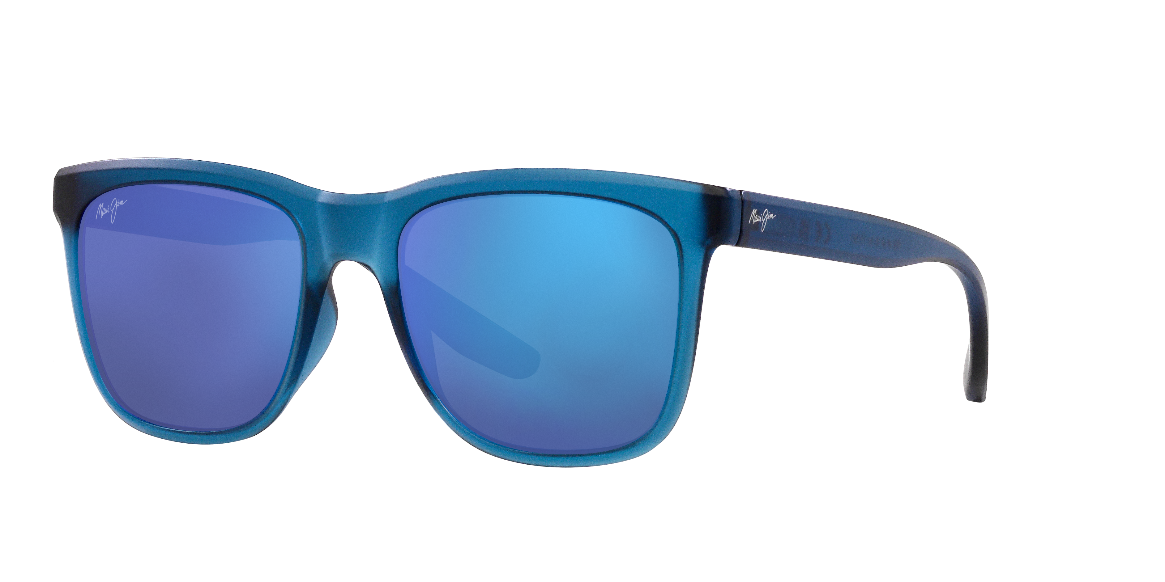 Maui Jim Unisex Sunglass Pehu -  Frame color: Blue, Lens color: Blue Hawaii Mirror Polarized