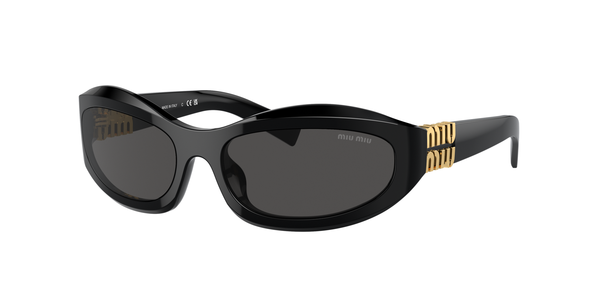 Miu Miu Femme Sunglass MU 14ZS - Couleur du Monture Noir Couleur de Lentille Gris fonc 259 €