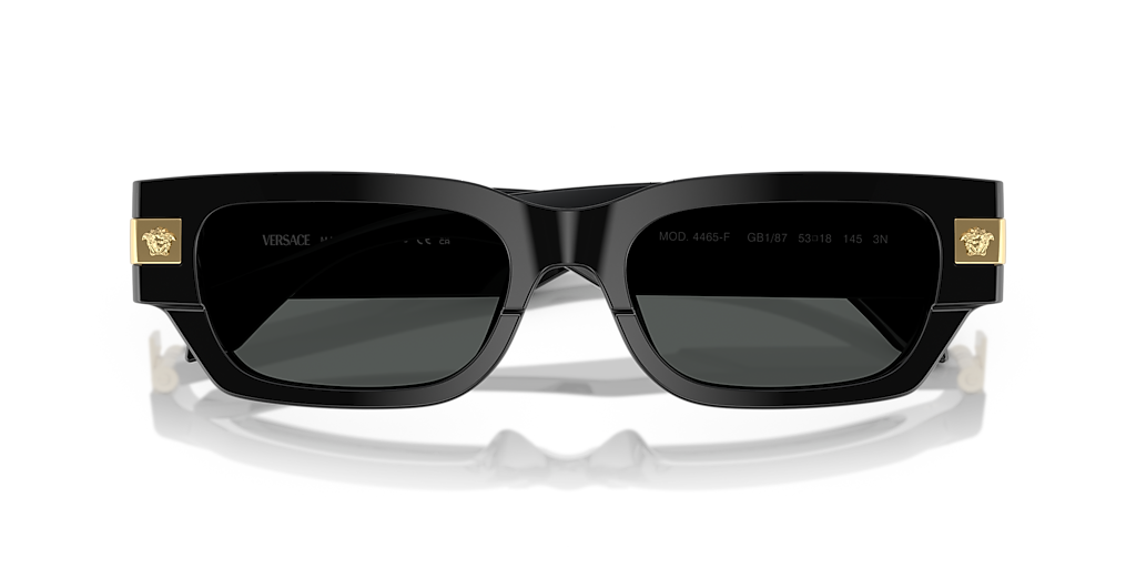 【VEATM Msize 】 Versace VE4465F XXL (53 - 18) with Grey lenses and Black frame