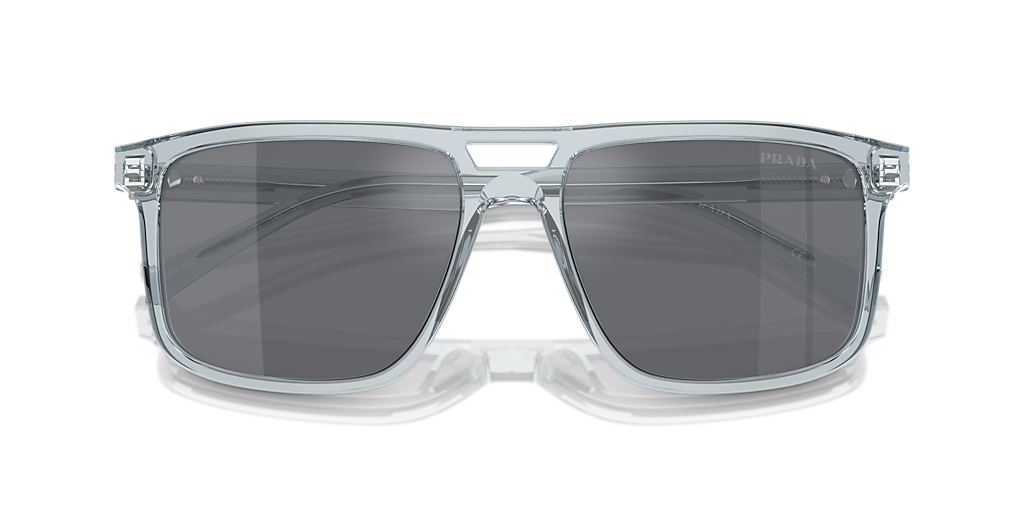 Prada PR A22S XL (58 - 18) with Grey lenses and Transparent frame