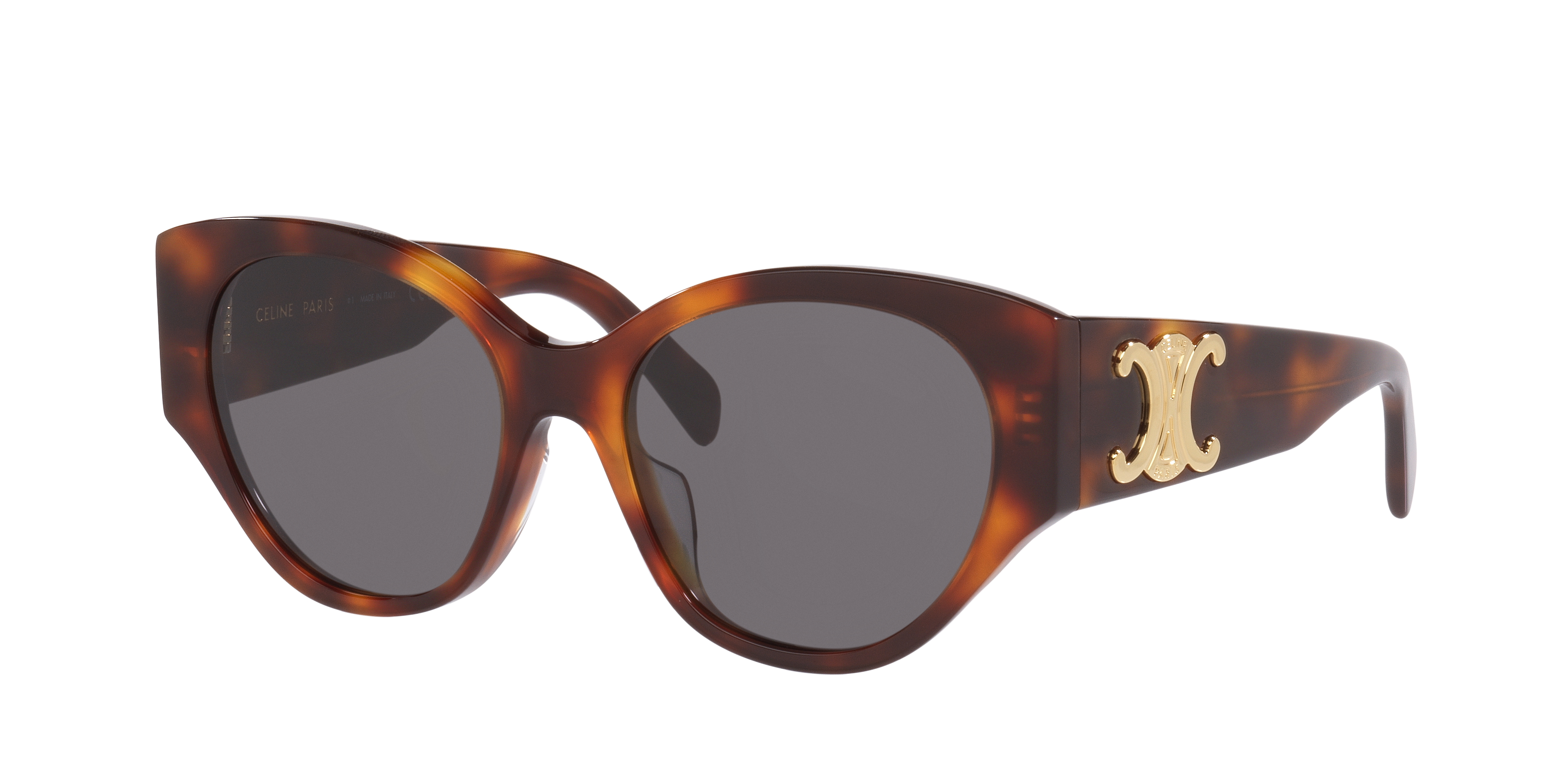 Celine Woman Sunglass Maxi Triomphe CL40328U -  Frame color: Tortoise, Lens color: Grey