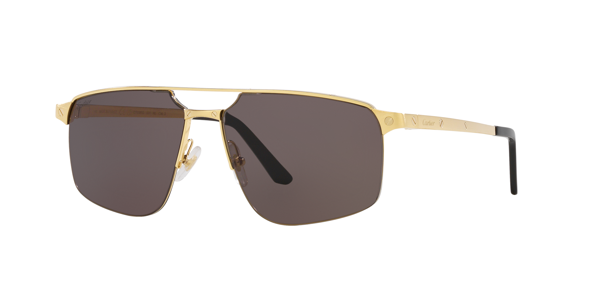 Cartier Homme Sunglass CT0385S-001 - Couleur du Monture Or Couleur de Lentille Gris 1200 €
