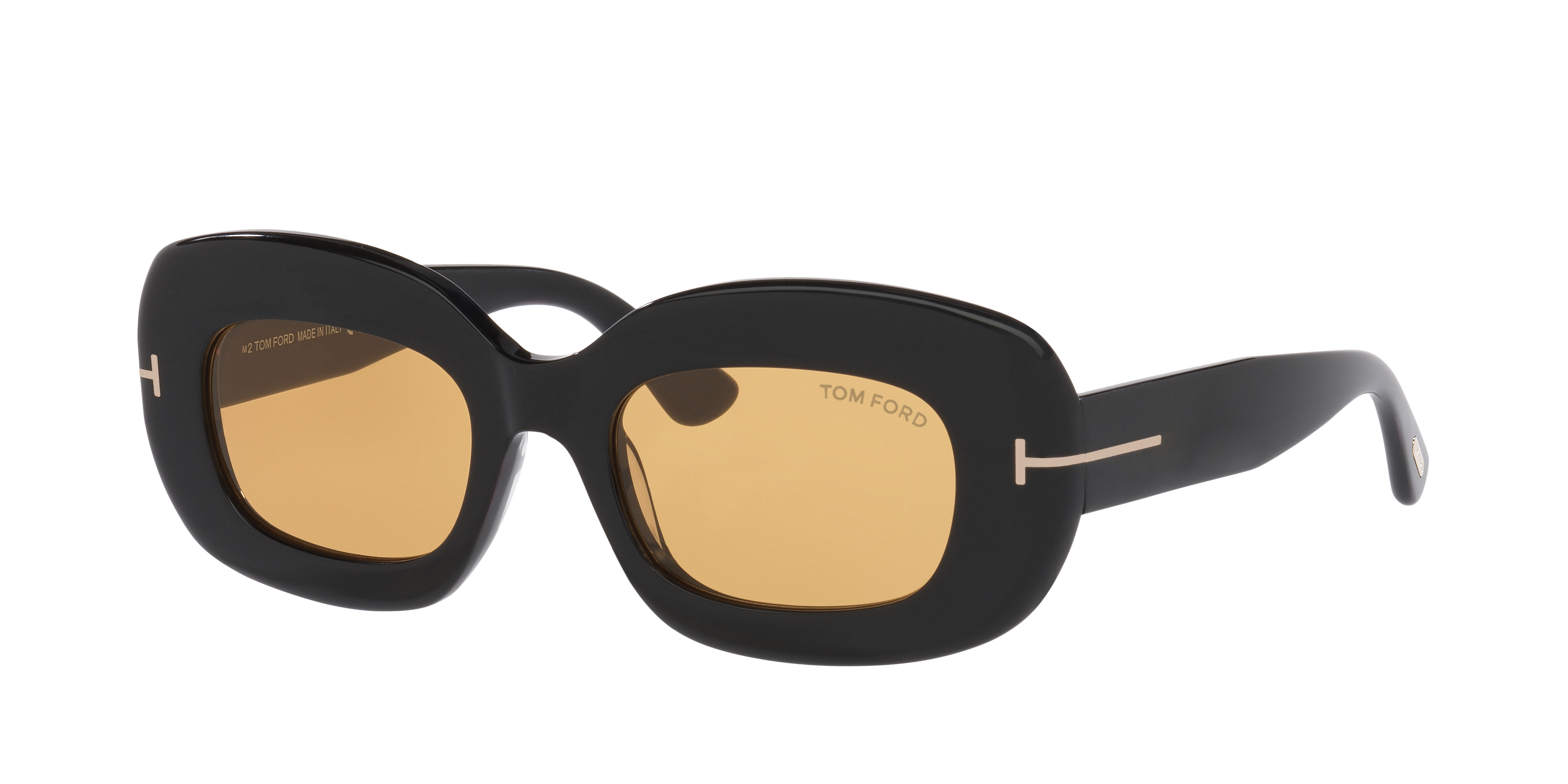 Tom Ford Woman Sunglass Islay-02 -  Frame color: Black Shiny, Lens color: Brown