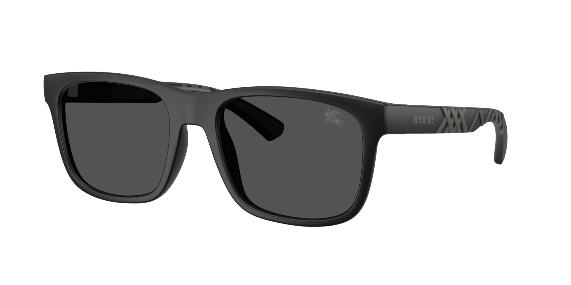 Burberry Mann Sunglass BE4499U - Rahmenfarbe: Matt Schwarz, Linsenfarbe: Dunkelgrau