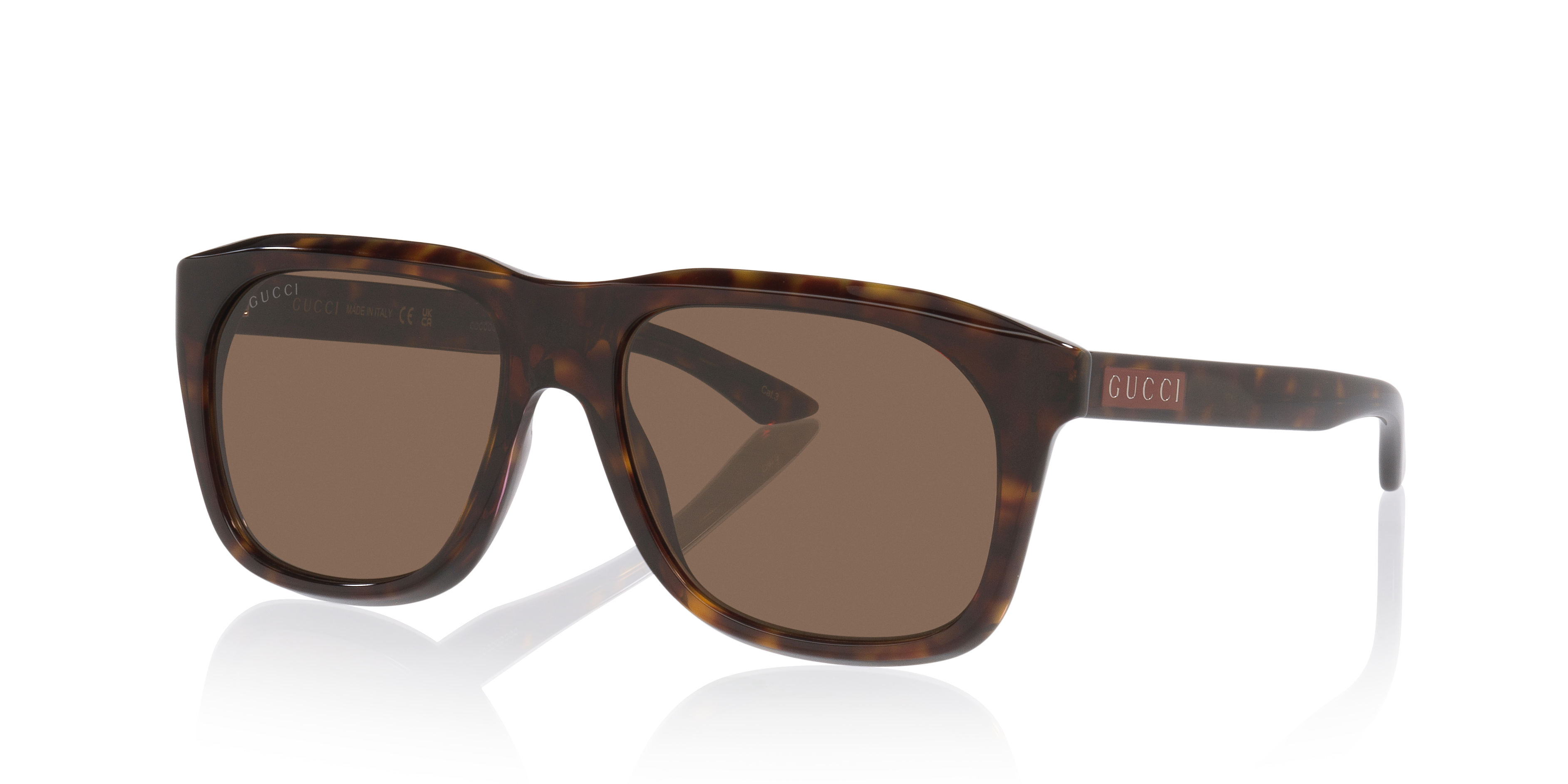 Gucci Gg2077S M (55 - 17) with Brown lenses and Tortoise frame