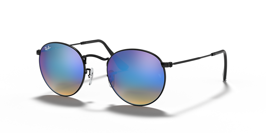 Ray-Ban Round Flash Lenses Gradient S (50 - 21) with Blue lenses
