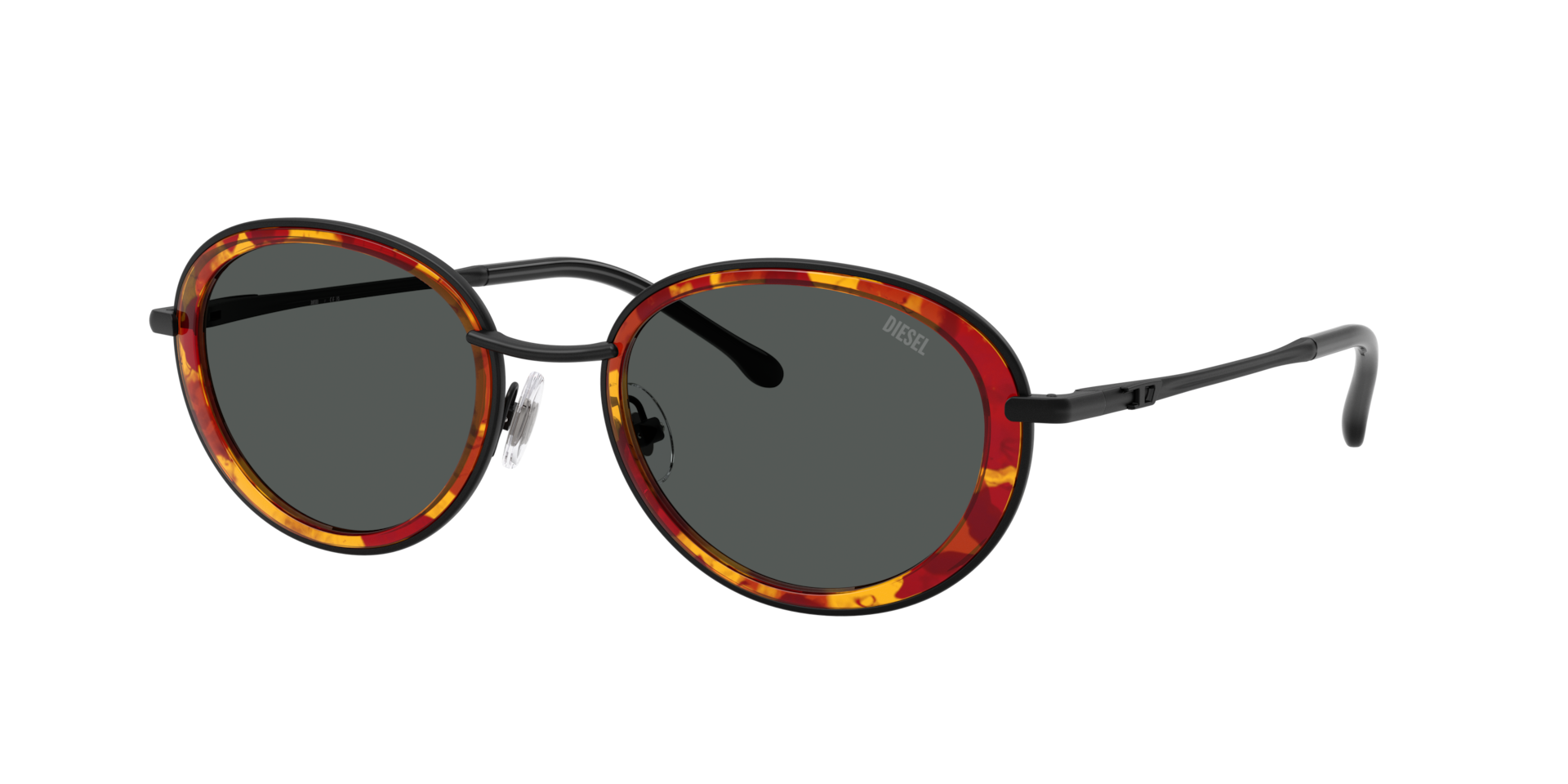 Diesel Unisex Black/Grey Dl1018 100887 Sunglasses Metal Round Normal - Image 2