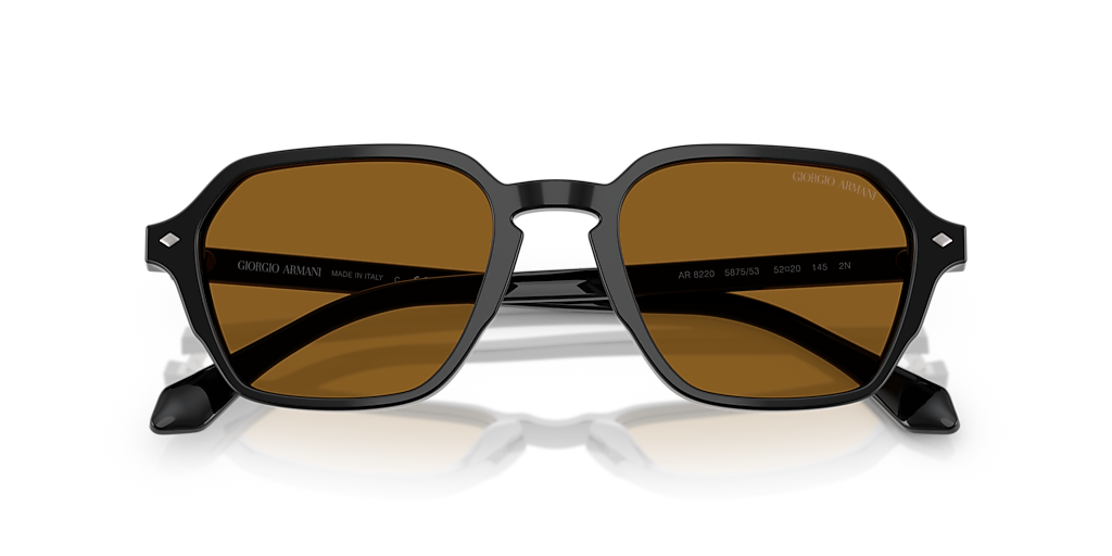 Giorgio Armani AR8220 S (52 - 20) with Brown lenses and Black