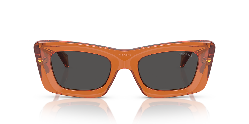 Prada PR 13ZS M (50 - 21) with Grey lenses and Orange frame