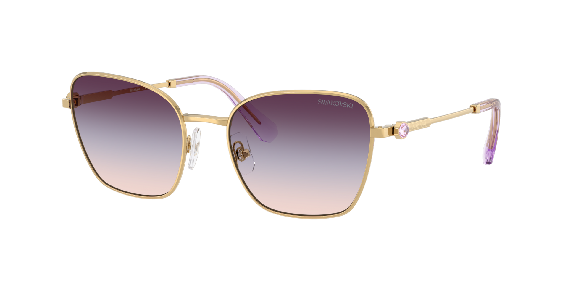 Swarovski Woman Sunglass SK7029 -  Frame color: Gold, Lens color: Gradient Brown/Blue/Violet