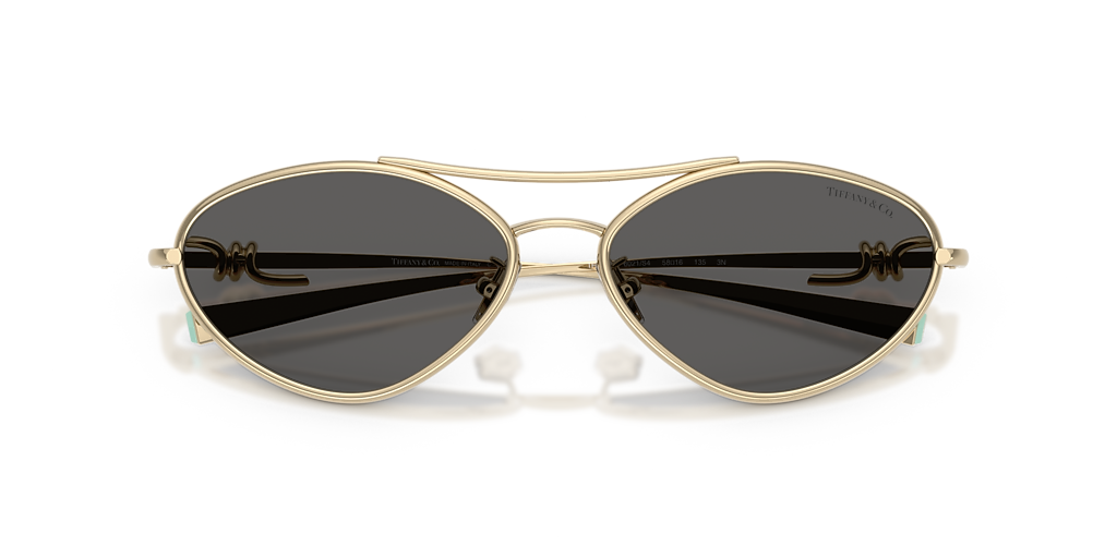 小物 Tiffany vintage sunglasses Tiffany & Co. TF3117 XL (58 - 16) com Lentes Cinza e Armação Ouro