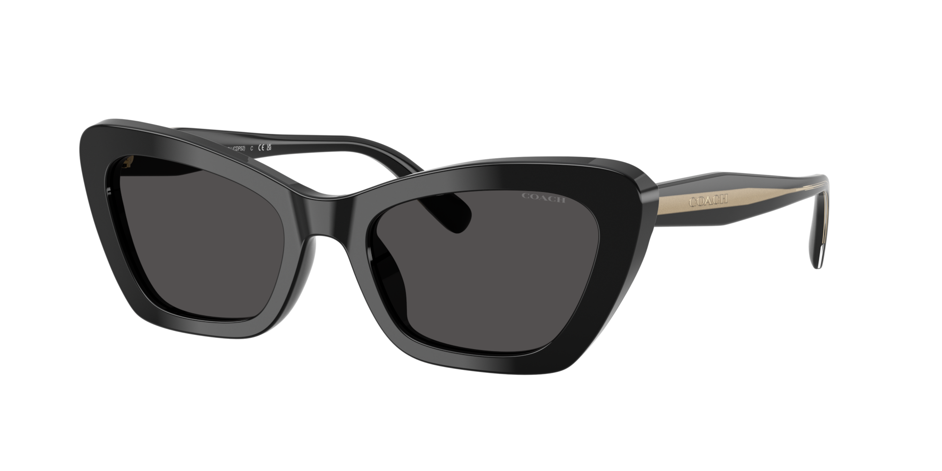 Coach Woman Sunglass CDP52 -  Frame color: Black, Lens color: Grey Solid