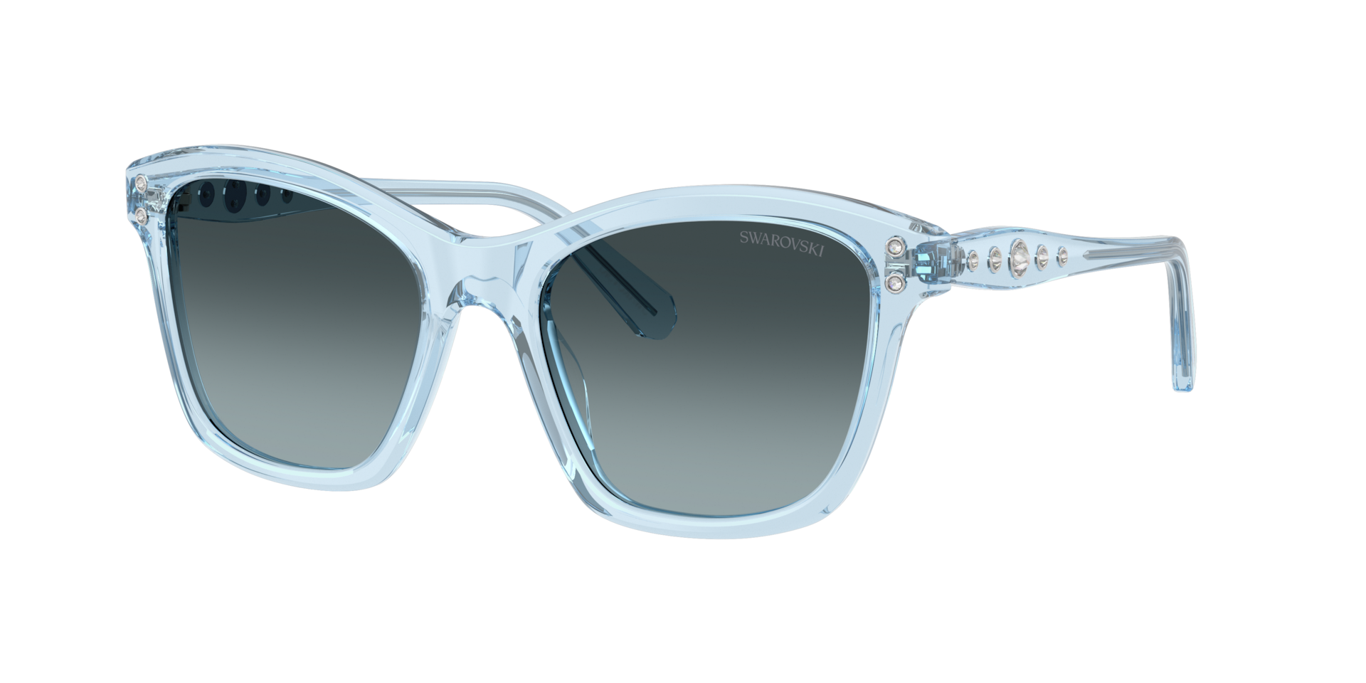 Swarovski Woman Sunglass SK6063 - Frame color: Transparent Light Blue, Lens color: Gradient Blue